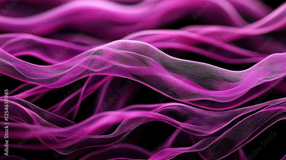 Fototapeta premium Abstract Pink And Purple Digital Waves