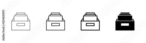 Archive folders icon vector isolated on white background. binders vector icon. Archive storage icon.