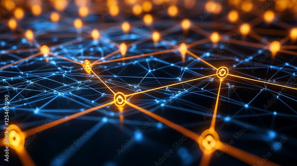 Obraz premium A futuristic digital network background