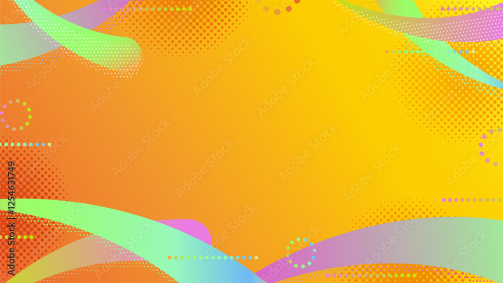 Fototapeta premium Digital-inspired background: Memphis Frame