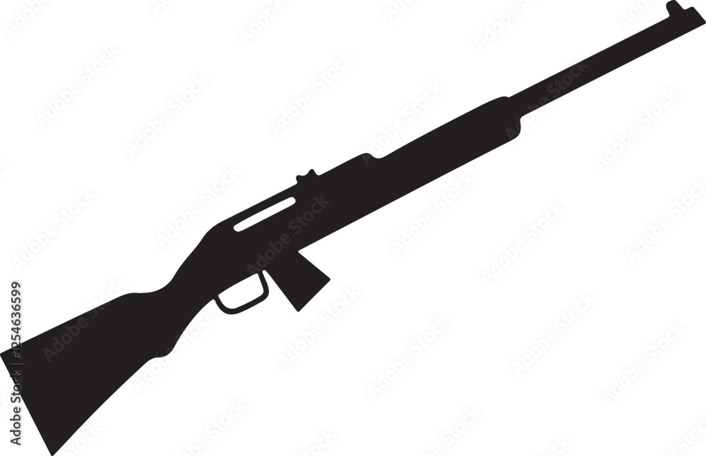 gun silhouette, black and white silhouette, vector and illustration gun silhouette, black and white silhouette, vector and illustration