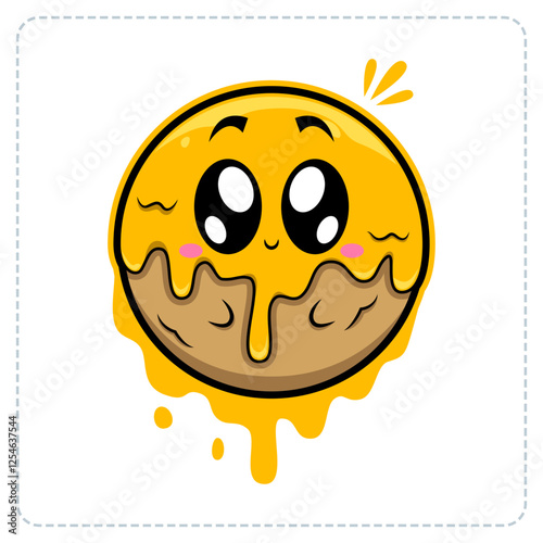 MASCOT CHEESE COOCKIES FOOD LOGO DESIGN ILLUSTRATOR