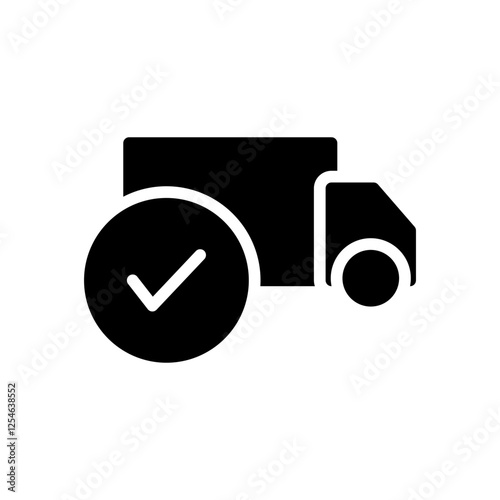 Simple Delivery Glyph Icon - Logistics and Shipping Services