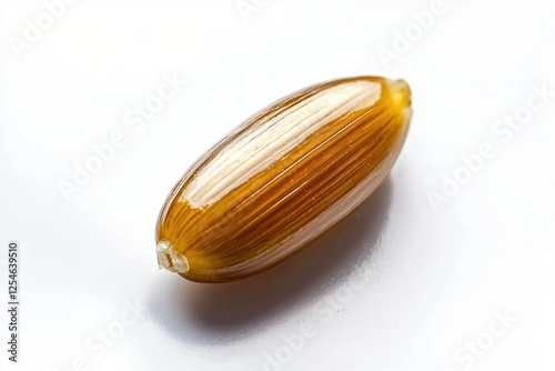 Wallpaper Mural Close Up of a Shiny Golden Seed on a White Surface Revealing Intricate Details and Texture Torontodigital.ca