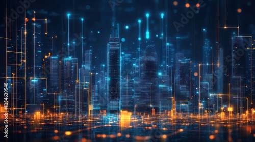 Digital Cityscape: A futuristic vision of urban life