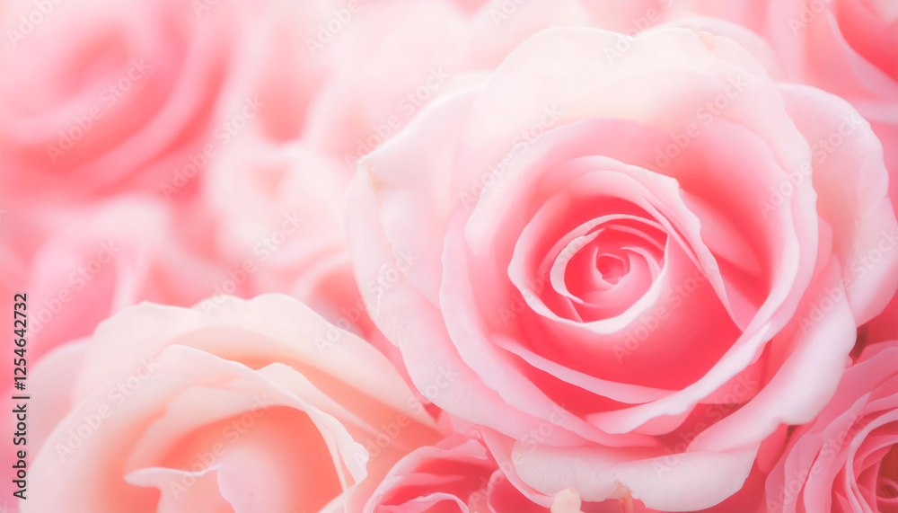 rose flower pink pastel colour soft focus background blur style rose flower pink pastel colour soft focus background blur style