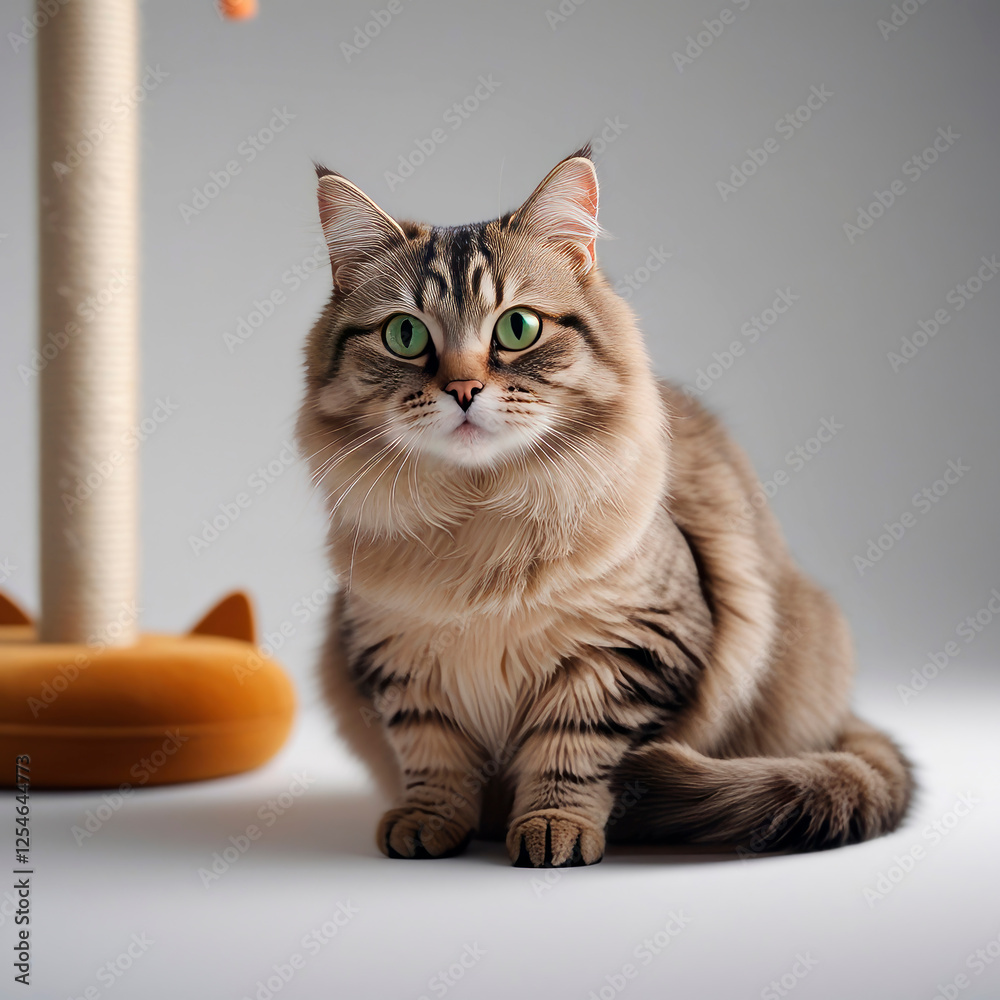 cat on white background cat on white background