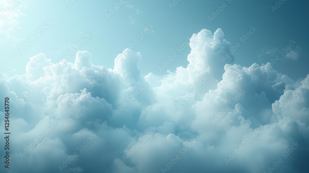 Stunning Pastel Sky with Fluffy Clouds Stunning Pastel Sky with Fluffy Clouds