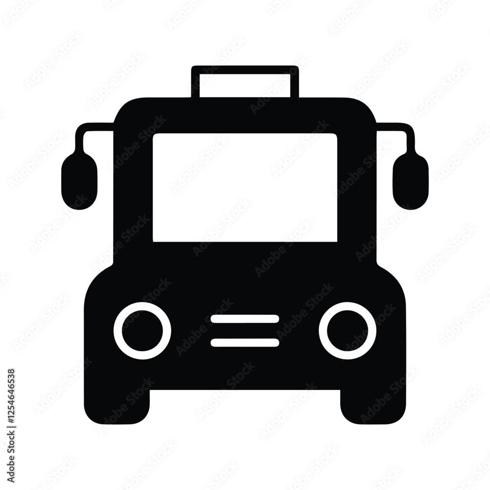 School Bus Icon. School Transportation Illustration. School Bus Icon. School Transportation Illustration.