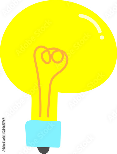 Light bulb icon vector, creativity concept and new ideas