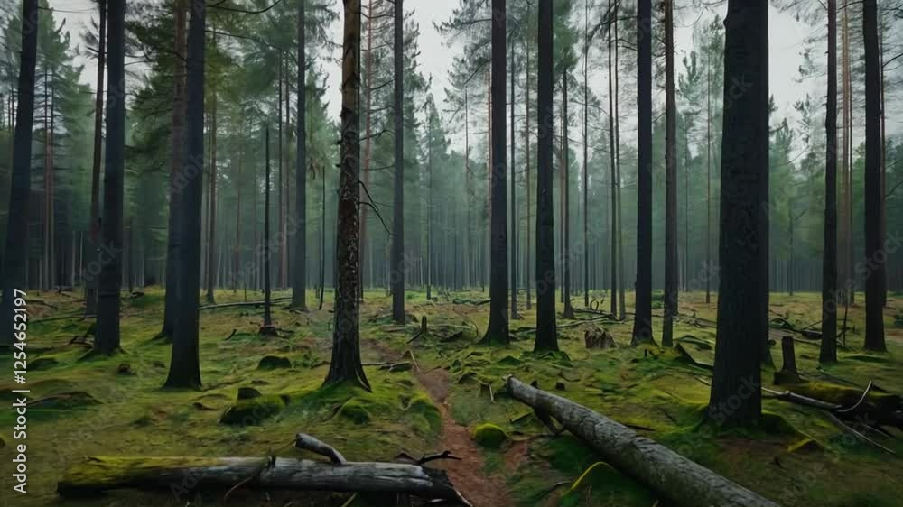 Cinematic moody forrest lanscape Cinematic moody forrest lanscape