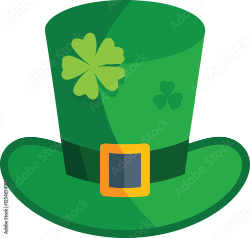 st patricks day leprechaun hat vector, vector and illustration, vector style 