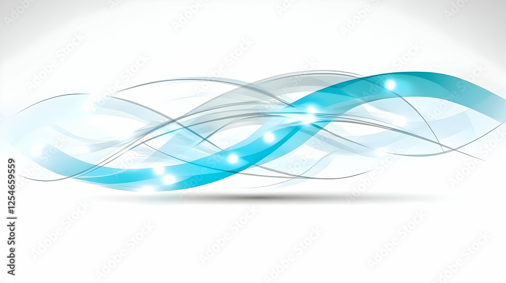 Abstract Blue Wave Background Illustration Abstract Blue Wave Background Illustration