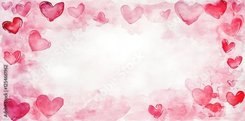 Pink Heart Line Horizontal Frame