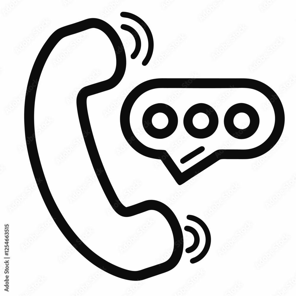 Phone icon showing three dots representing ongoing call vector illustration (1) Phone icon showing three dots representing ongoing call vector illustration (1)
