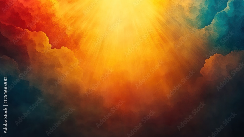 Naklejka premium Heavenly Revelation: Abstract Background Illuminated with Divine Light