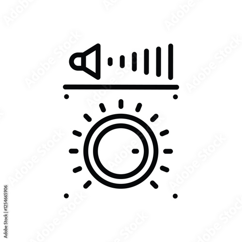 Black line icon for volume