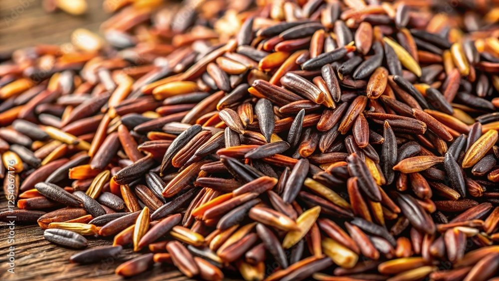 Scattered Wild Rice Background: Rustic Texture for Design Layouts