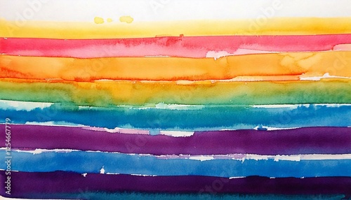 Rainbow background. Colorful stripes. Watercolor stripes. Watercolor rainbow stripes.
