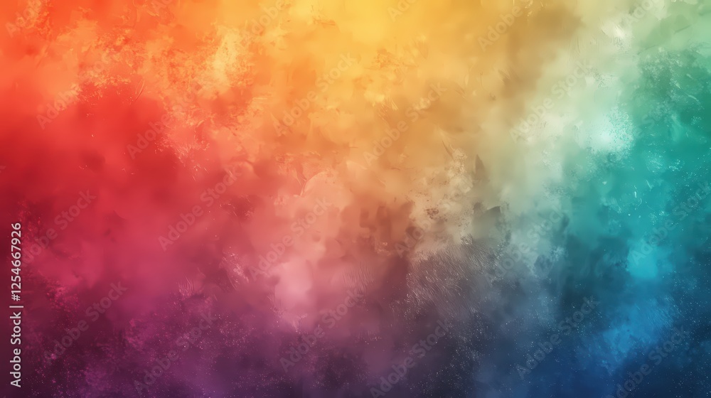 Naklejka premium Vibrant rainbow watercolor texture background with smooth transitions and artistic brushstrokes