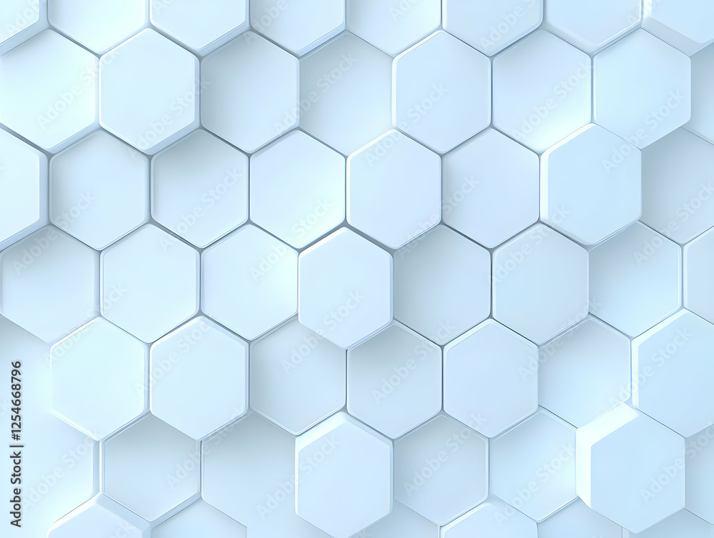 Abstract 3D Hexagon Background Light Blue Abstract 3D Hexagon Background Light Blue