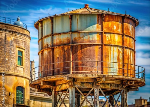Tarragona Water Tower: Architectural Detail, Catalan Texture, Spain