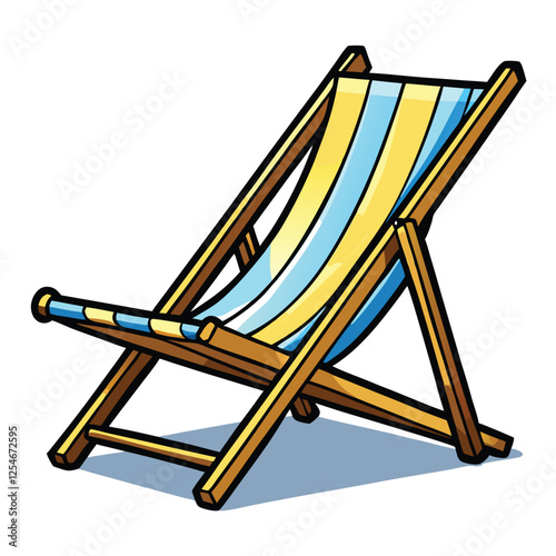 beach chair silhouette illustration 