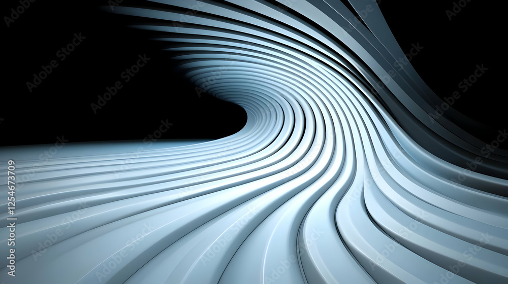 Abstract 3D Wave Background Render
