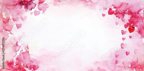 Pink Heart Floral Horizontal Frame