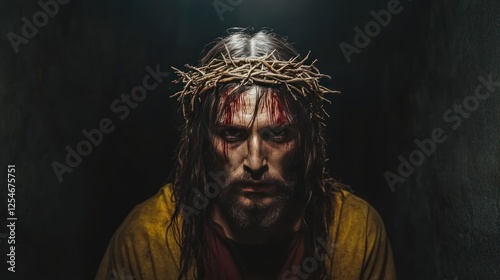 Resurrection: Jesus Christ Standing at Tomb Entrance AI Generated