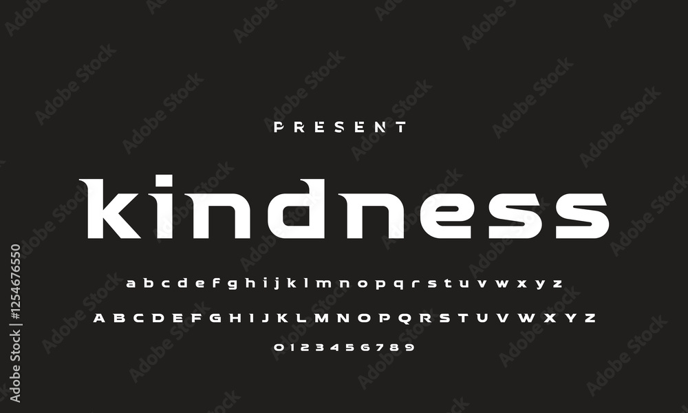 Fototapeta premium Abstract minimal future alphabet fonts. simple typography sport future creative font . vector illustrator