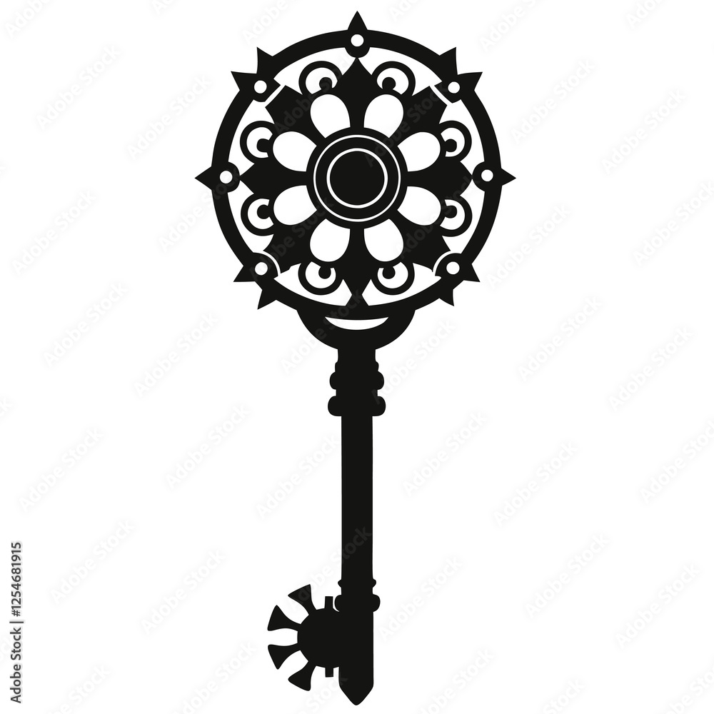 Obraz premium vector of a clockwork key