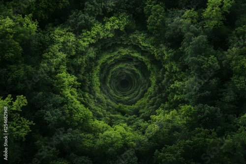 Obraz na płótnie Forest Vortex 3D Illustration w salonie