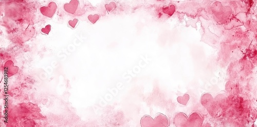 Pink Floral Heart Mist Banner