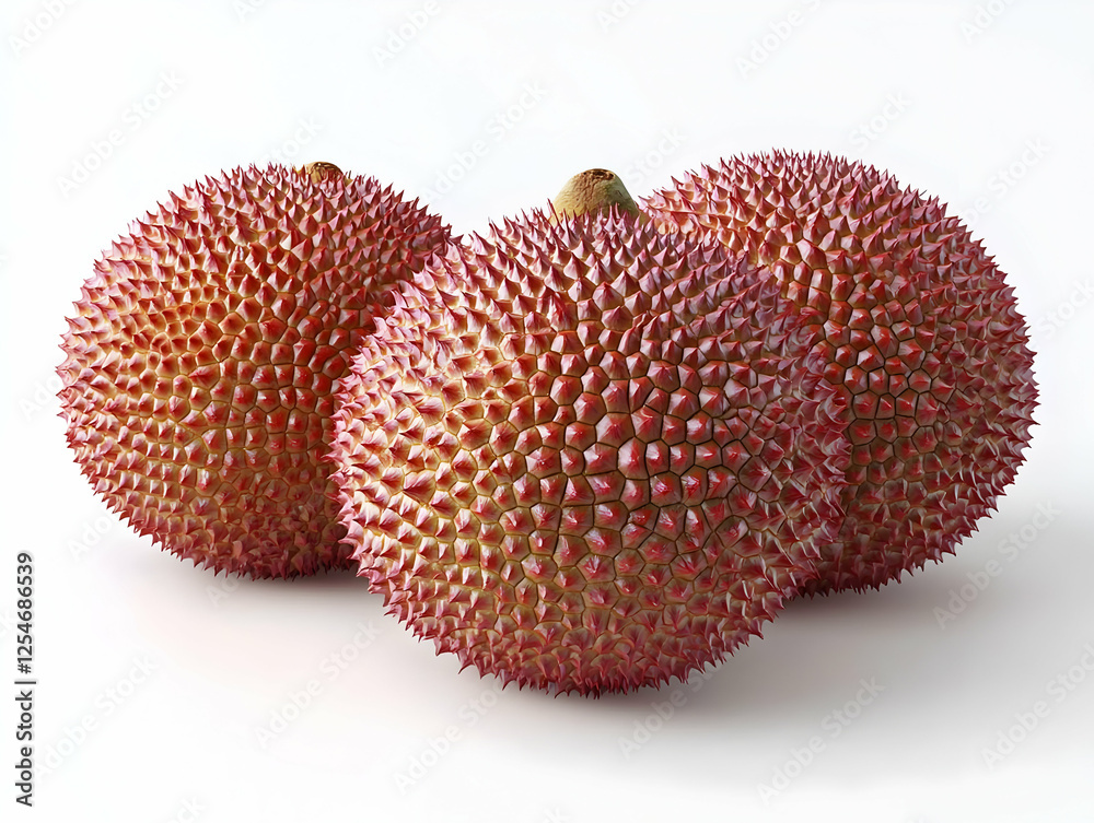 Three red fruits on white background, food photography Three red fruits on white background, food photography