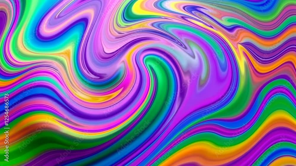 Colorful Abstract Swirl Animation With Psychedelic Effect Colorful Abstract Swirl Animation With Psychedelic Effect