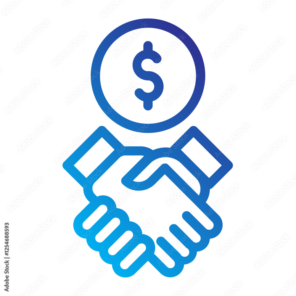 Agreement Line Gradient Icon Agreement Line Gradient Icon