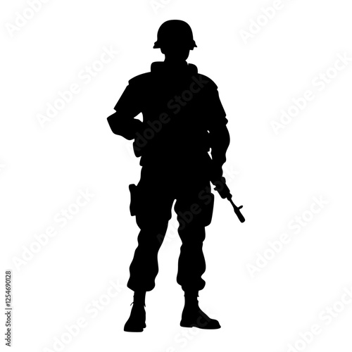 soldier silhouette standing