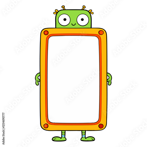 vector frame for children, without any text,  white background