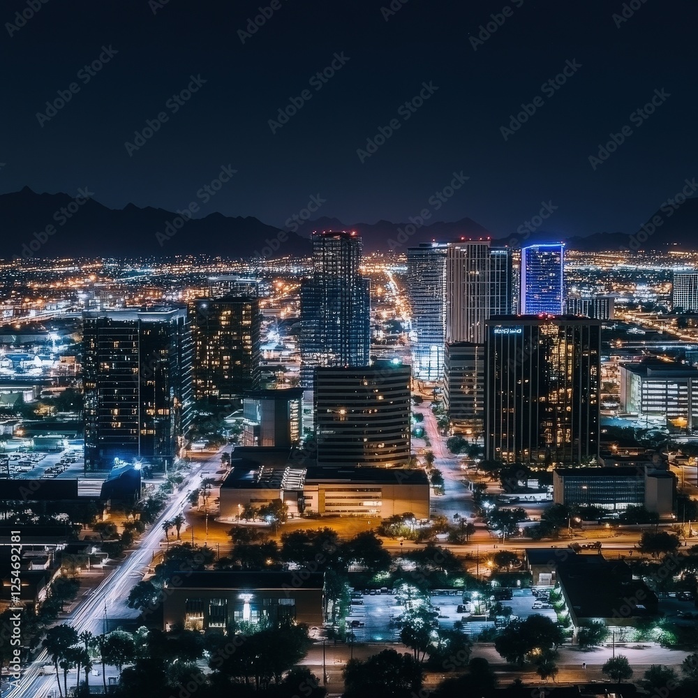 Fototapeta premium Tucson Night Skyline