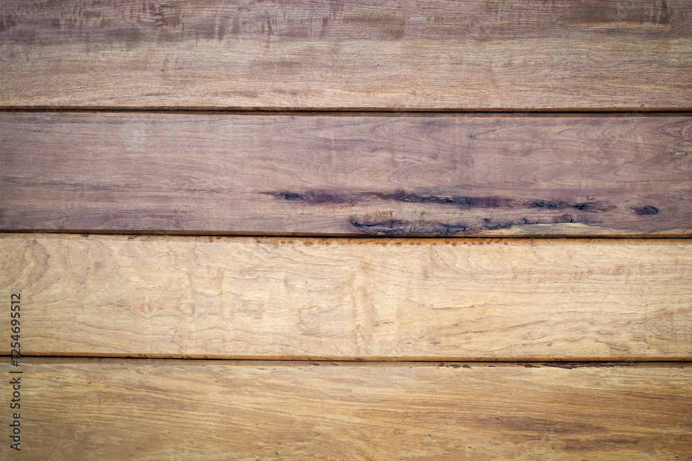 Naklejka premium Old rustic natural grunge brown wood texture free background surface pattern.