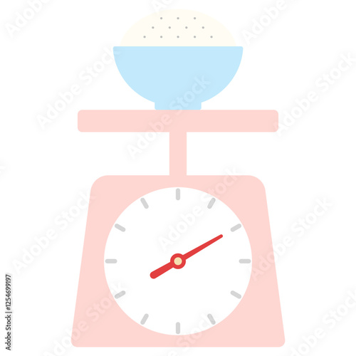 재료 계량 저울 일러스트