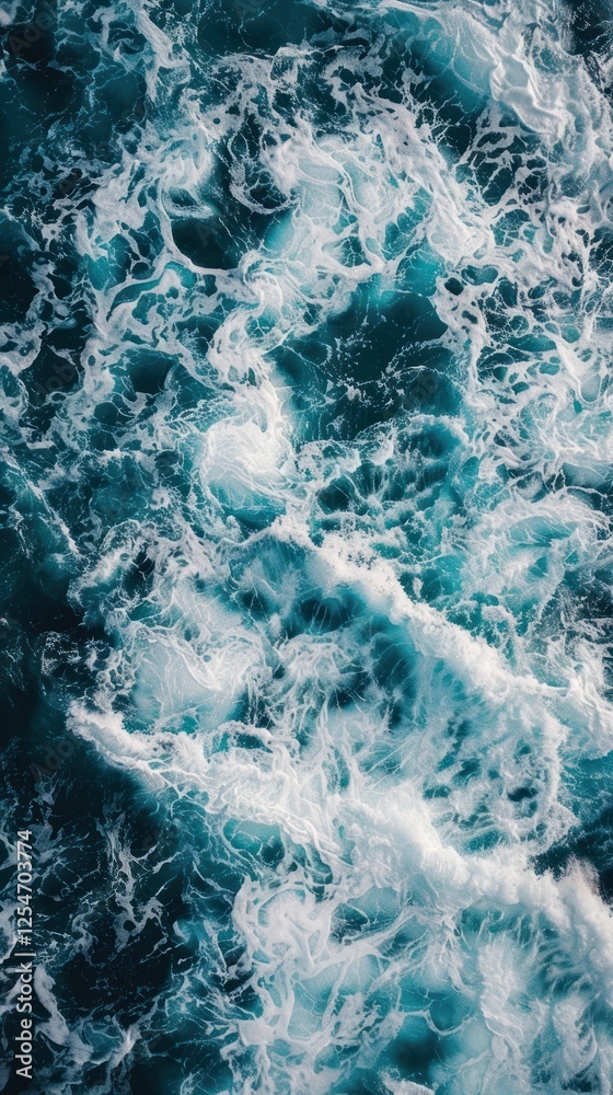 Fototapeta premium Ocean waves on the beach as a background ocean water sea.
