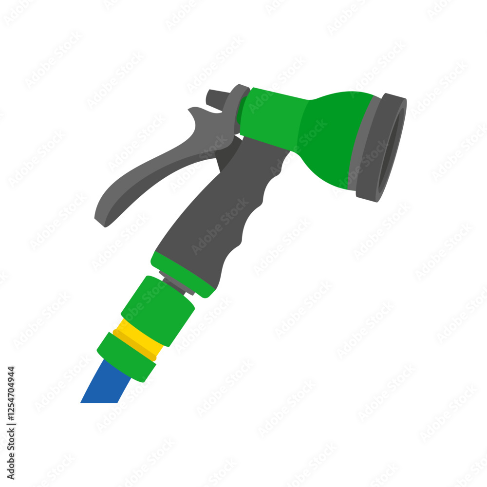 Hose Nozzle, Farming Flat Vector Illustration Hose Nozzle, Farming Flat Vector Illustration