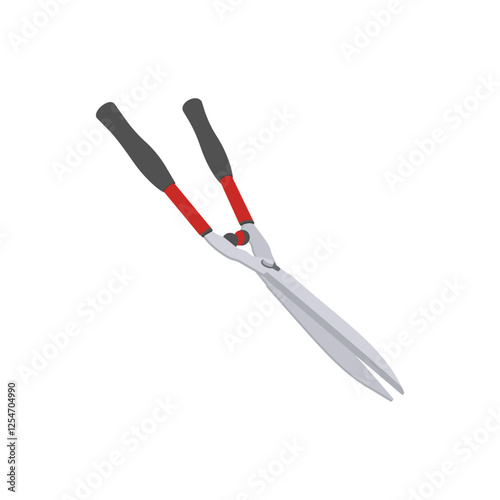 Hedge Shears, Farming Flat Vector Illustration