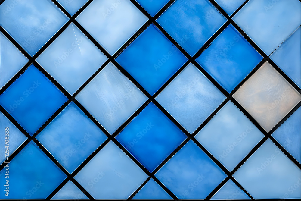 Abstract Blue Diamond Pattern Background Illustration Abstract Blue Diamond Pattern Background Illustration