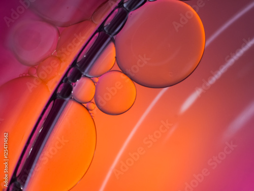 pastel artistic of oil drop floating on the water