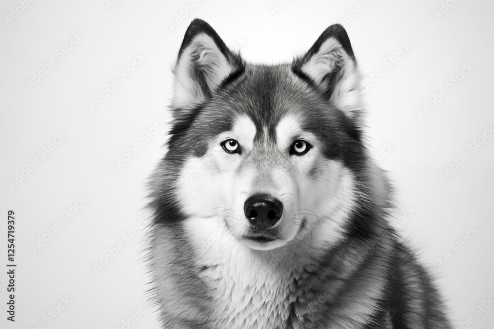 Fototapeta premium siberian husky puppy generative ai