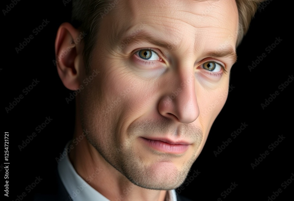 Fototapeta premium Male portrait with neutral expression