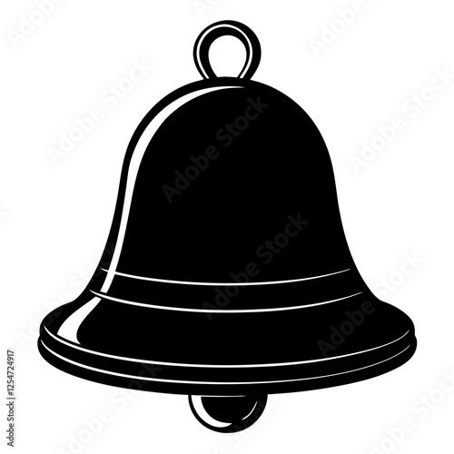 Bell with a dome silhouette vector illustration 